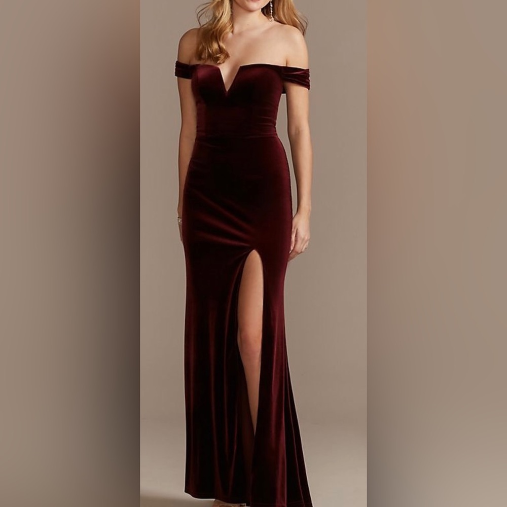 Formal velvet full length gown